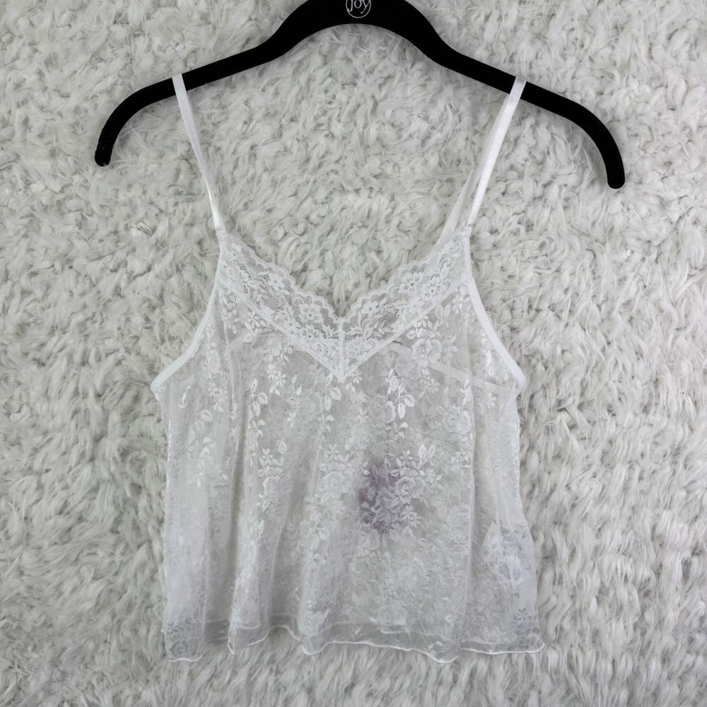 Avidlove Lingerie Set S White Floral Lace‎ Camisole Shorts Coquette Bridal Sheer - Picture 2 of 8
